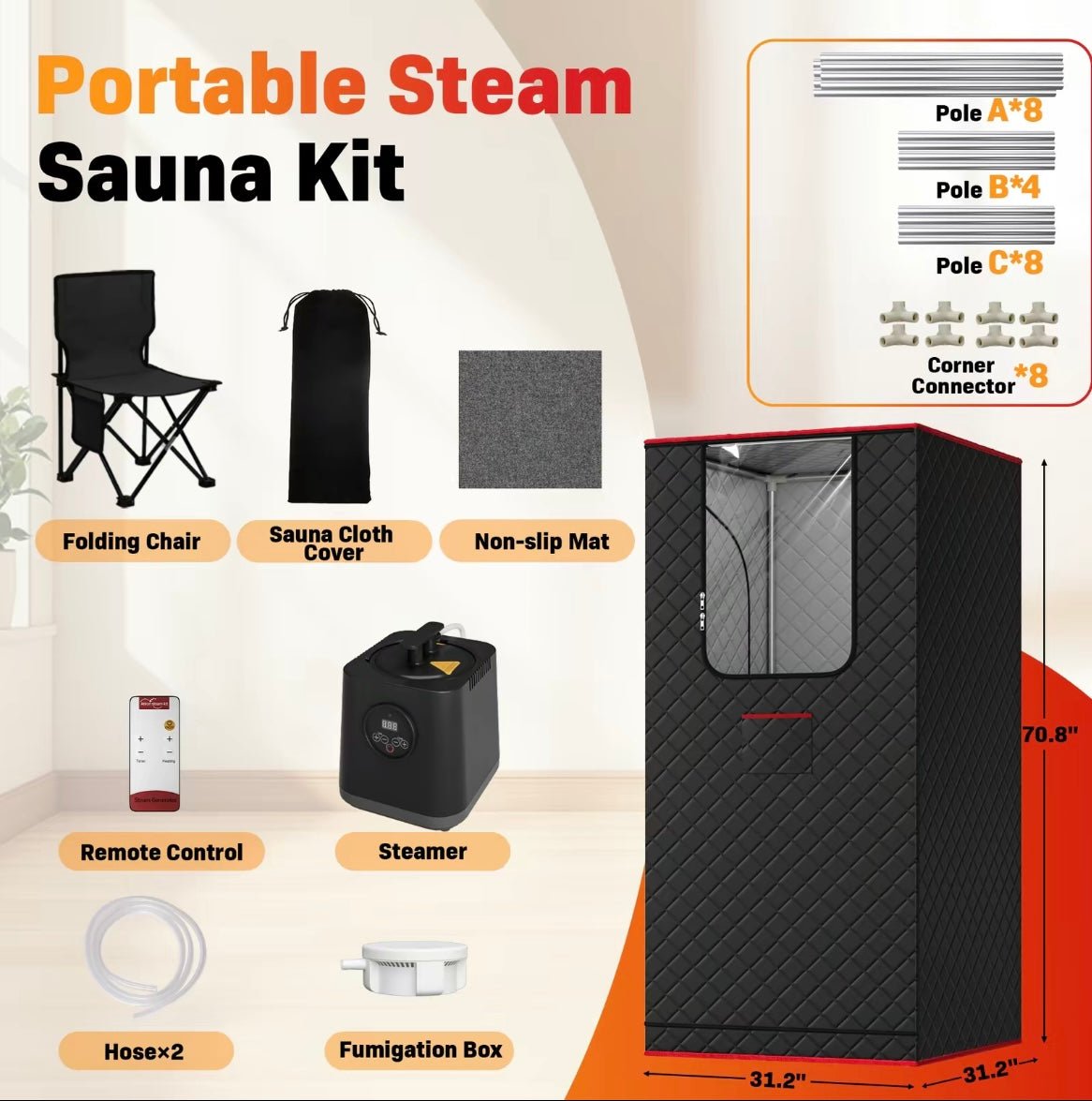Portable Home Steam Sauna - KAVIRES