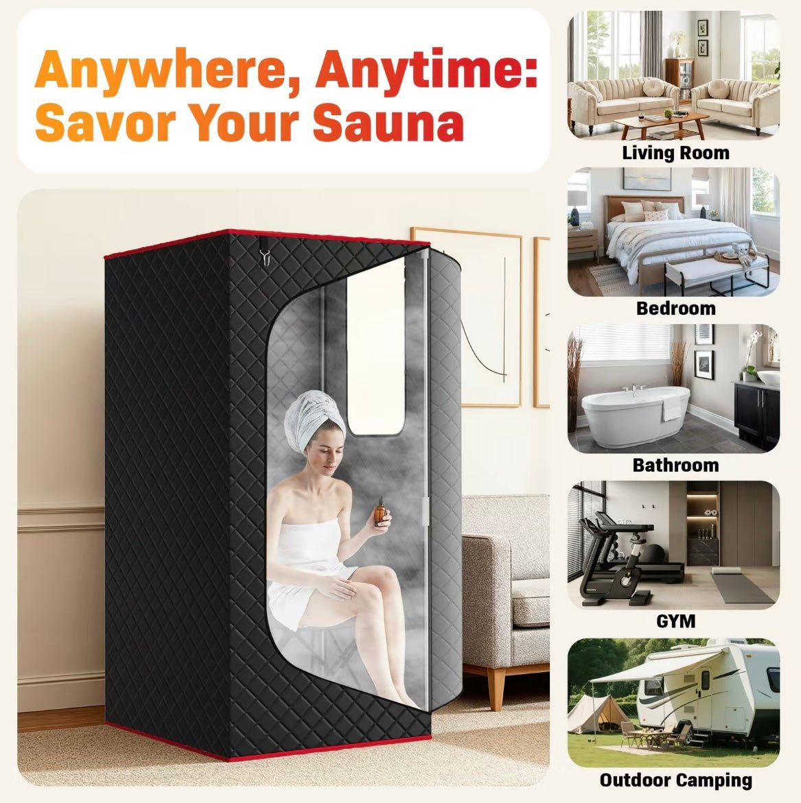 Portable Home Steam Sauna - KAVIRES